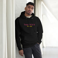 Two Tone Embroidered Text Hoodie