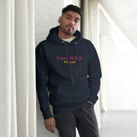 Two Tone Embroidered Text Hoodie